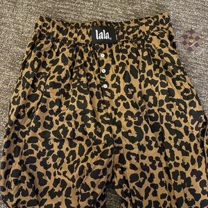 NEW WITH TAGS Dressed in LALA Leopard Print Wide Leg Pants